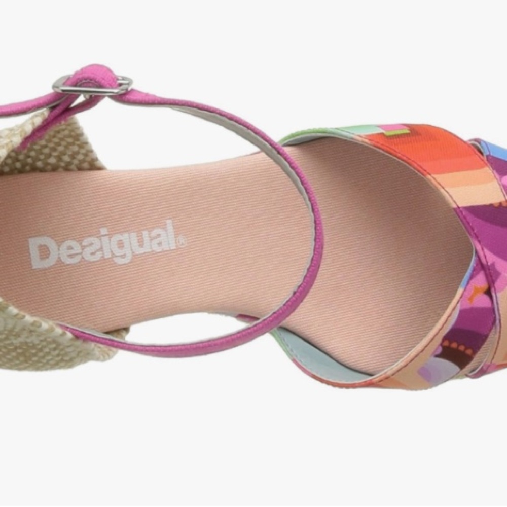 Desigual Galatic Print Wedge Sandal ❤️🧡💙💖 - Picture 2 of 13